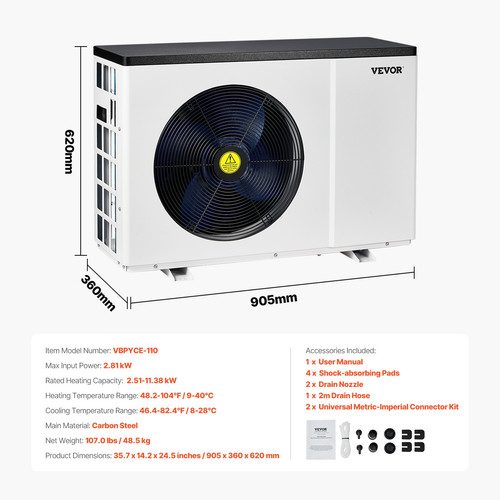 Vevor pompa calore - vevor,